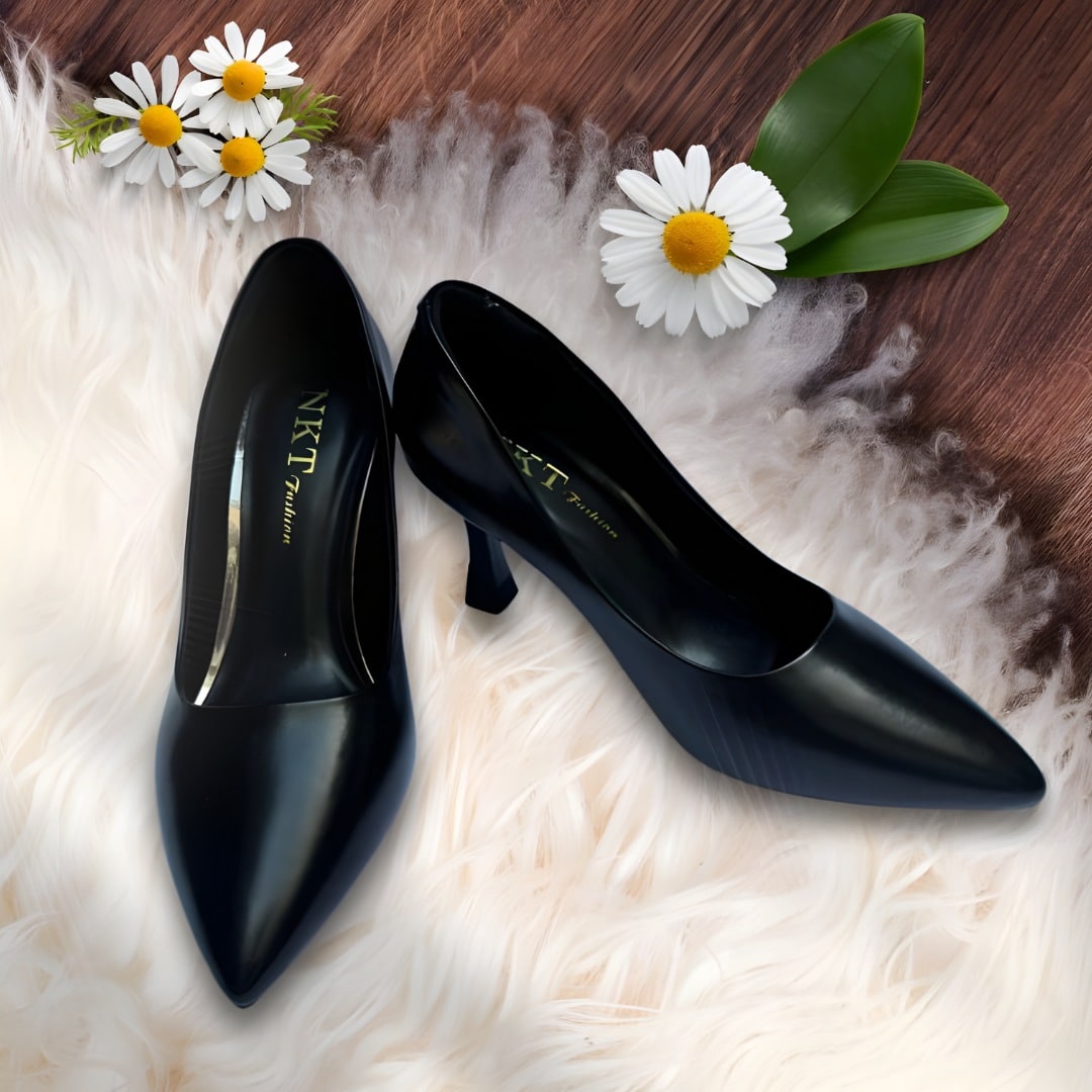 Giày bít công sở da trơn cao 7cm - mã BN301